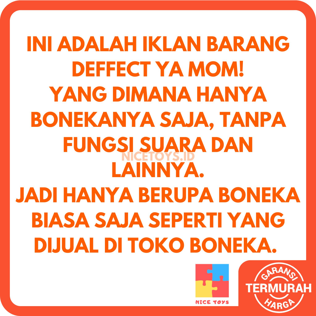 (DEFFECT) Boneka Deffect Murah Dancing Cactus Deffect Dancing Fish Deffect Dog Walking Doll Deffect Cilukba Elephant Deffect Talking Parrot Deffect Walking Llama Doll Deffect Boneka Anjing Cactus Gajah Ikan Llama Parrot Deffect