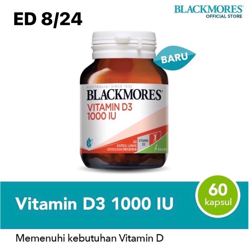 Blackmores vitamin D3 1000 iu isi 60 ( kemasan baru BLACKMORES  BIO D3 1000 IU isi 60 )