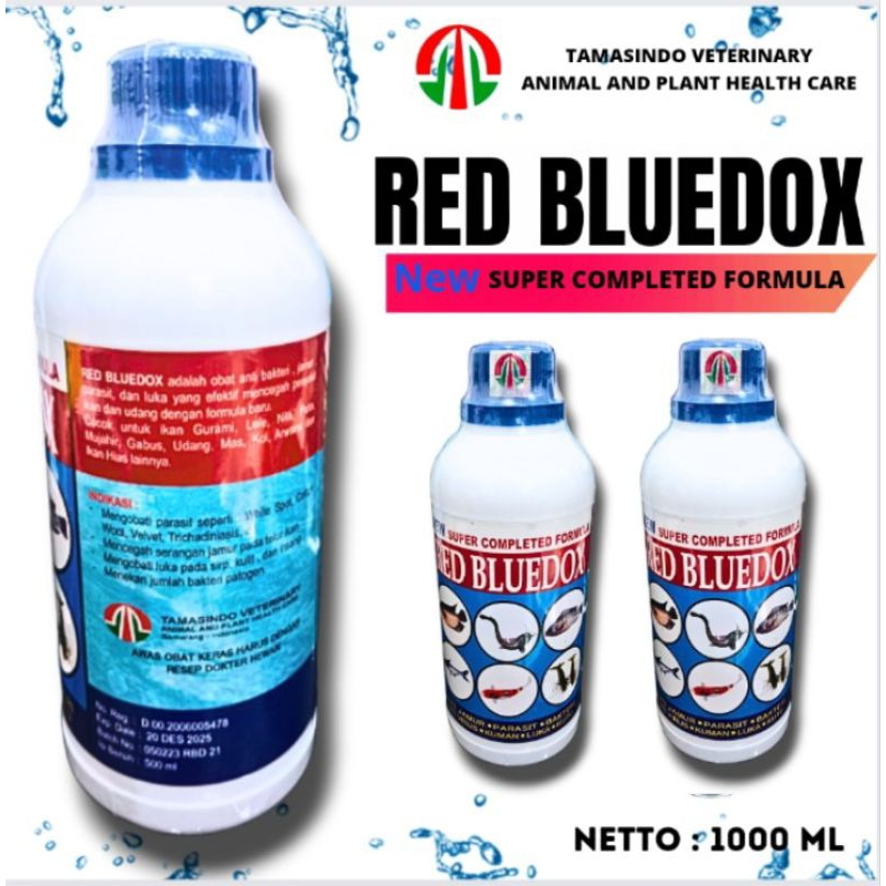 Obat Ikan Hias Anti Jamur Parasit Bakteri RED BLUEDOX 1000ML