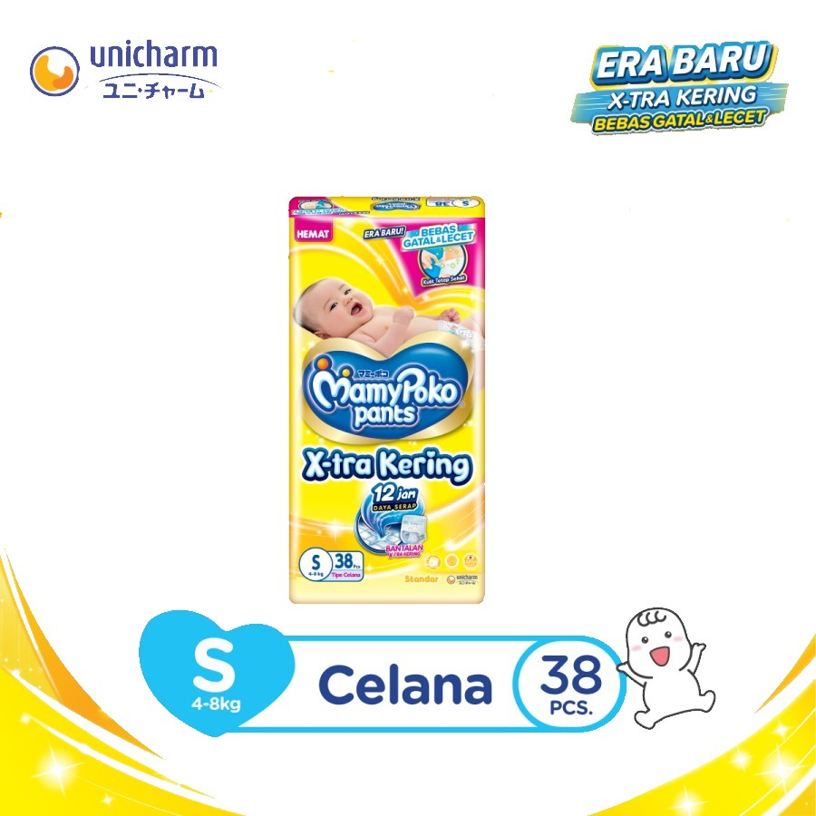 MamyPoko Pants X-tra Kering Popok NB44/S38/M32/L28/XL26