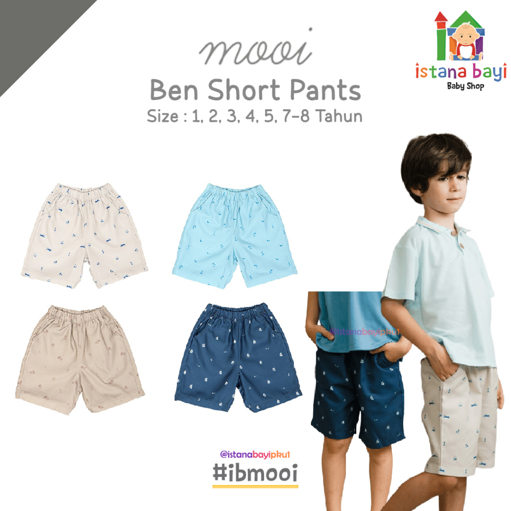 Mooi Ben Short Pants - Celana Pendek Anak / Celana Murah Anak 1-8 Tahun