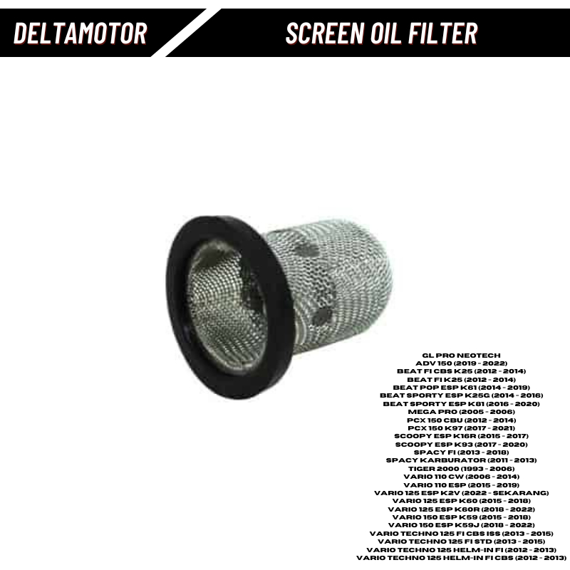 Saringan Filter Oli Screen Oli Filter Beat Vario 110-125-150 Scoopy GL Megapro Tiger