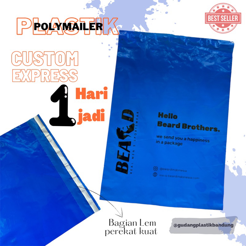 sablon plastik polymailer custom 30x40cm