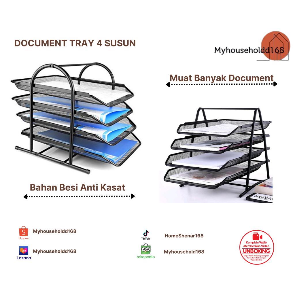 SHENAR- DOCUMENT TRAY 4 SUSUN / RAK DOKUMEN 4 TINGKAT