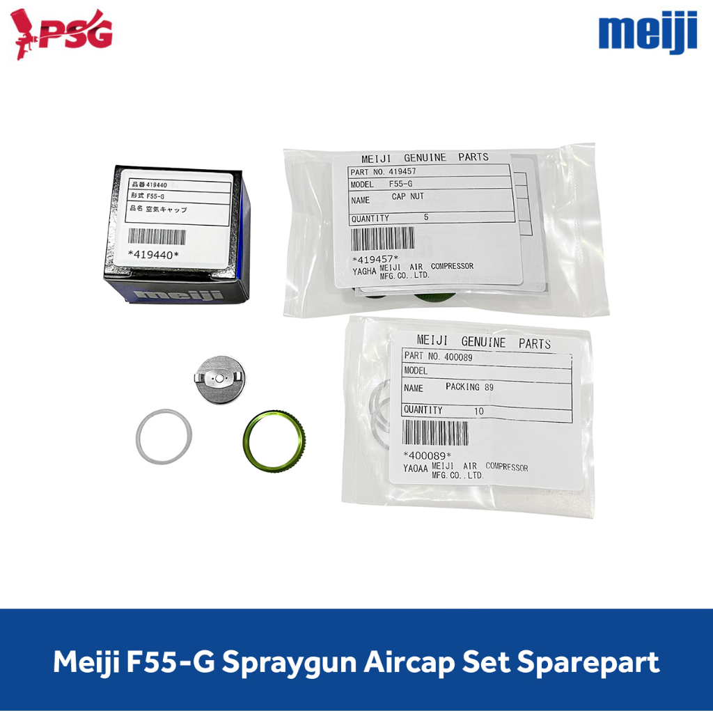 Meiji F55-G Spraygun Aircap Set Sparepart