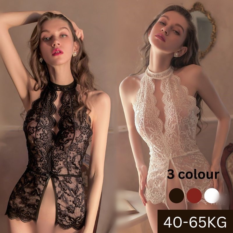 Lingerie Sexy Jumpsuit hot Open Crotch Baju tidur Sexy Lingerie Wanita transparan V Neck Lingerie Teddies A553-1