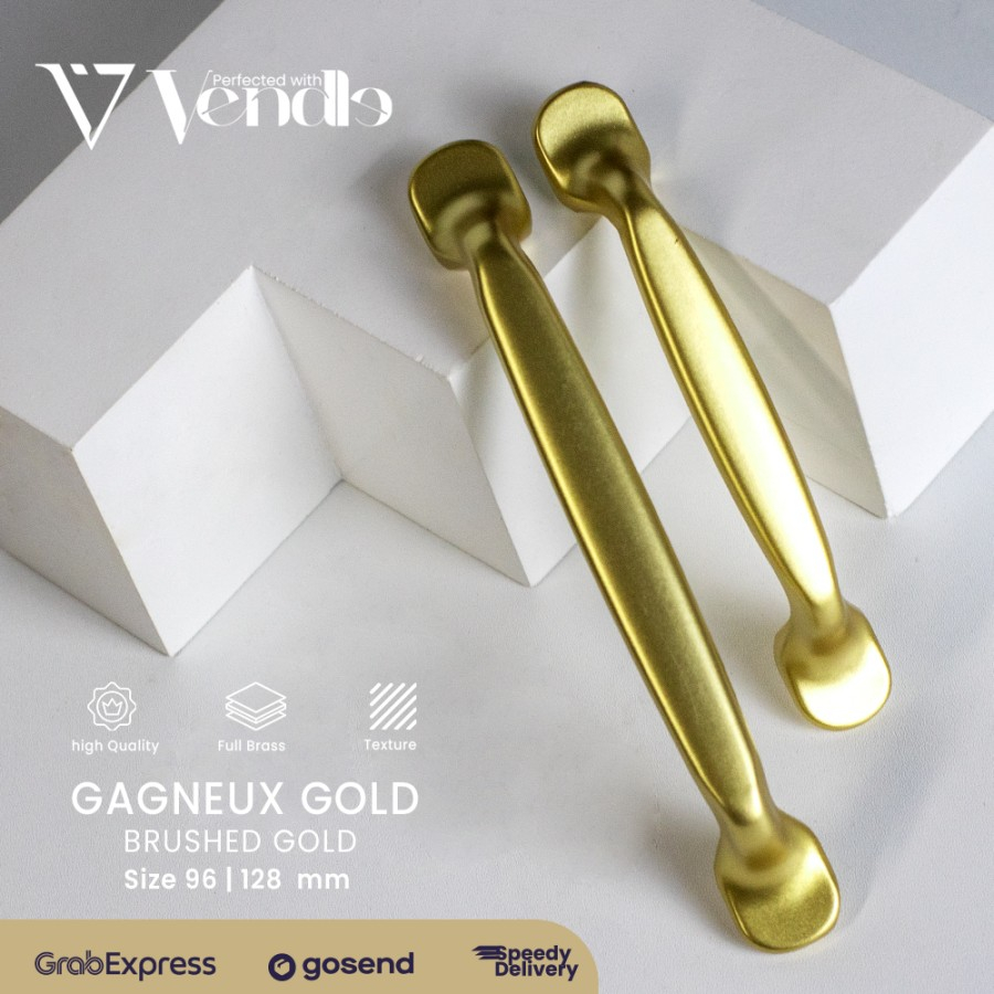 Handle Pintu Lemari - Gagang Laci Kabinet Gagneux Gold Handle Mewah
