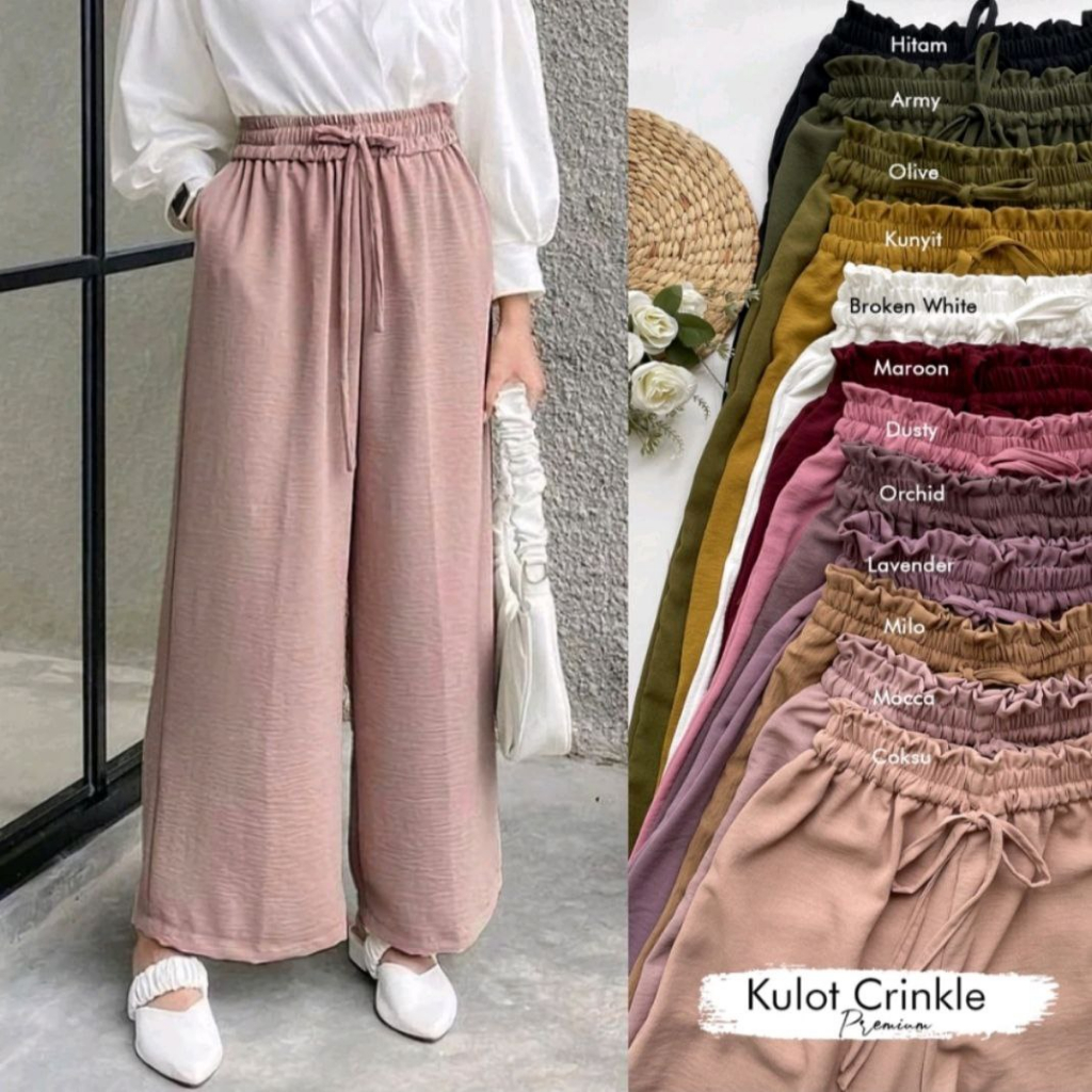 CELANA KULOT CRINKLE PREMIUM / KULOT AIRFLOW / RUBY KULOT CRINKLE