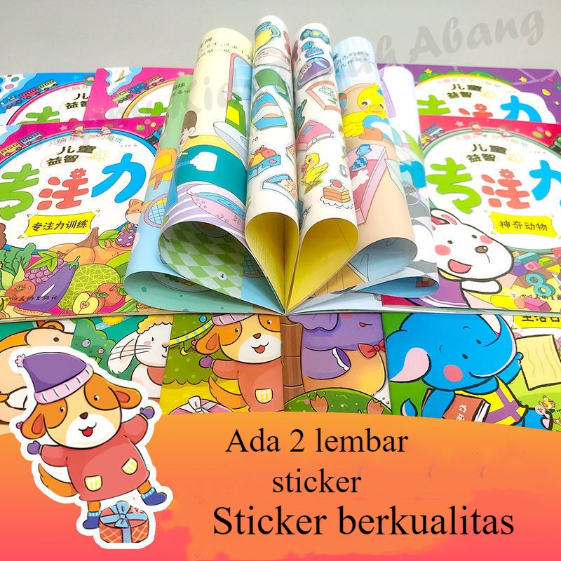 MAINAN EDUKASI ANAK / BUKU STICKER ANAK / MAINAN EDUKATIF STICKER KERAJINAN ANAK PINTAR