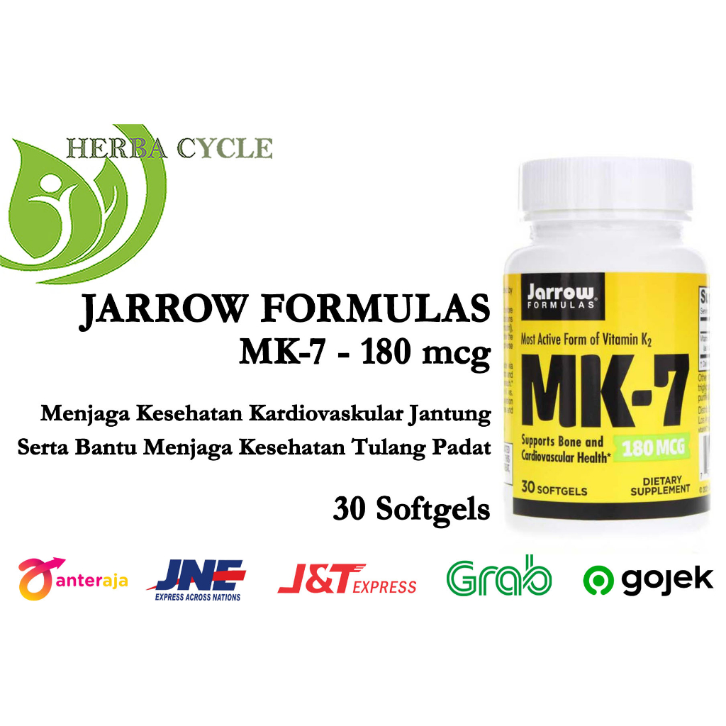 Vitamin MK-7 180 mcg 30 Softgels Vitamin K2 Vit K2 Jaga Kesehatan Jantung Dan Tulang Padat ORI USA