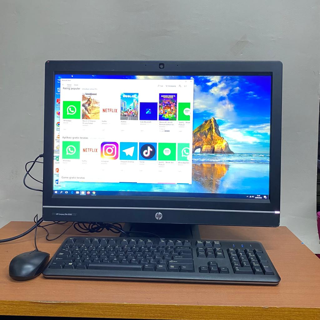 ALL IN ONE/AIO PC HP 8300 CORE I7 GEN 3/RAM 8GB HDD 500GB/DVD RW/WINS 10 PRO