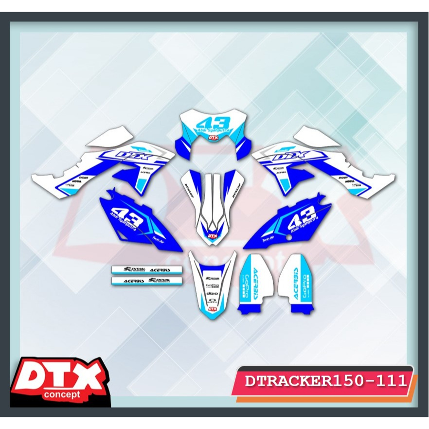 Decal dtracker full body decal dtracker decal dtracker supermoto stiker motor dtracker stiker motor 