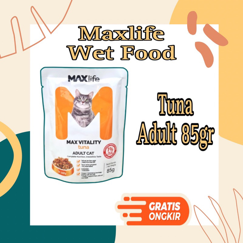 Maxlife pouch 85gr for cat MaxLife Maxlife Cat Pouch 85gr 85 gr Makanan Basah Kucing Adult Kitten Wet Cat Food Maxlife