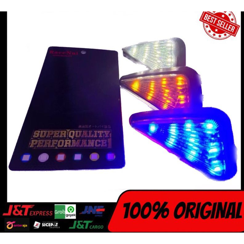 Lampu Sein Sen Tempel LED Segitiga Variasi Motor CBR 150R R15 GSX R150 Ninja R RR 250 FI