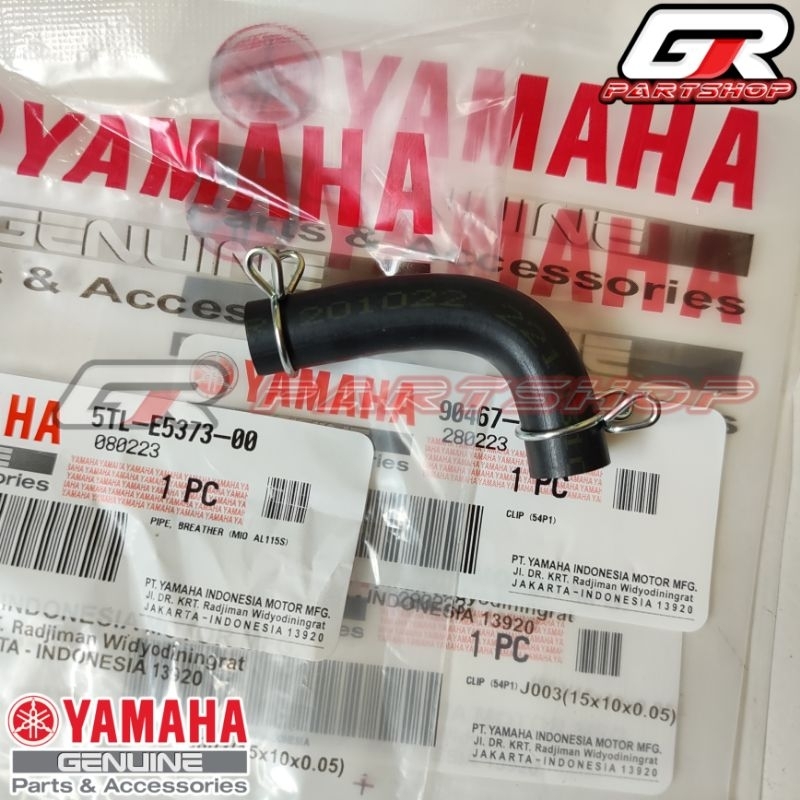 selang hawa cvt + klip 2 pcs mio sporty smile soul fino ori ygp original yamaha