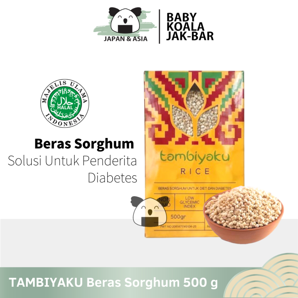 

TAMBIYAKU Beras Sorghum 500 g Halal | Beras Rendah Kalori | Untuk Diet & Diabetes...