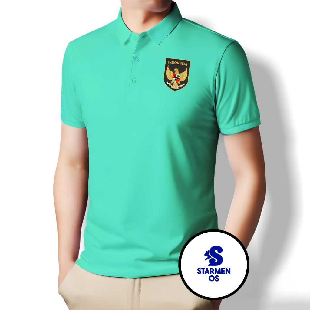 Kaos Wangki Polo T-Shirt Pria Kerah Polos Logo GARUDA INDONESIA 2023 ( 20 WARNA ) Part 2