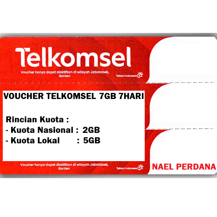 VOUCHER TELKOMSEL 7GB 7HARI