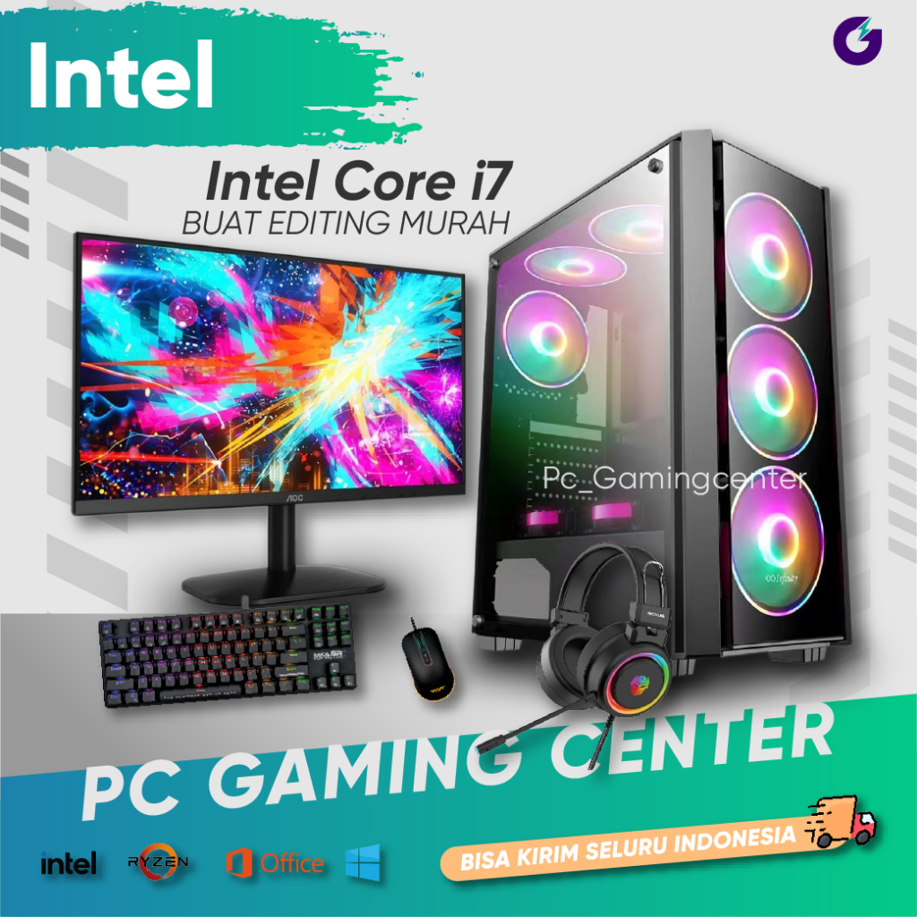 PC RAKITAN CORE i7 RAM 8GB HDD 1 TERA KOMPUTER EDITING MURAH LENGKAP