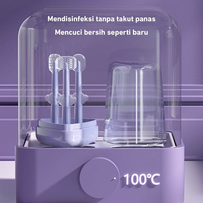 HK Sikat Lidah Gigi Bayi Silikon 3 in 1 | 4 in 1 Usia 0-18 Bulan Plus Gelas BPA FREE | Pembersih Mulut Perawatan Gusi Anak Bayi