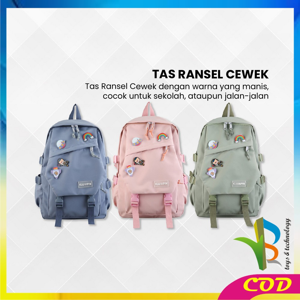 RB-T48 Tas Sekolah Anak Perempuan Tas Travelling Backpack Wanita / Tas Ransel Korea Wanita Fashion Backpack Tas Punggung Sekolah Stylish