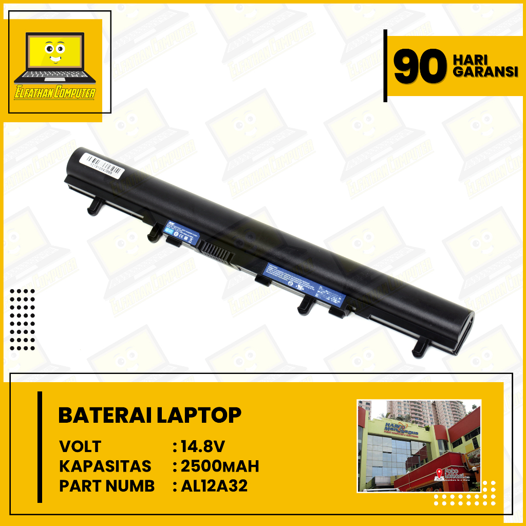 Baterai Laptop Acer Aspire E1-422, E1-432, E1-470, E1-472 (AL12A32)