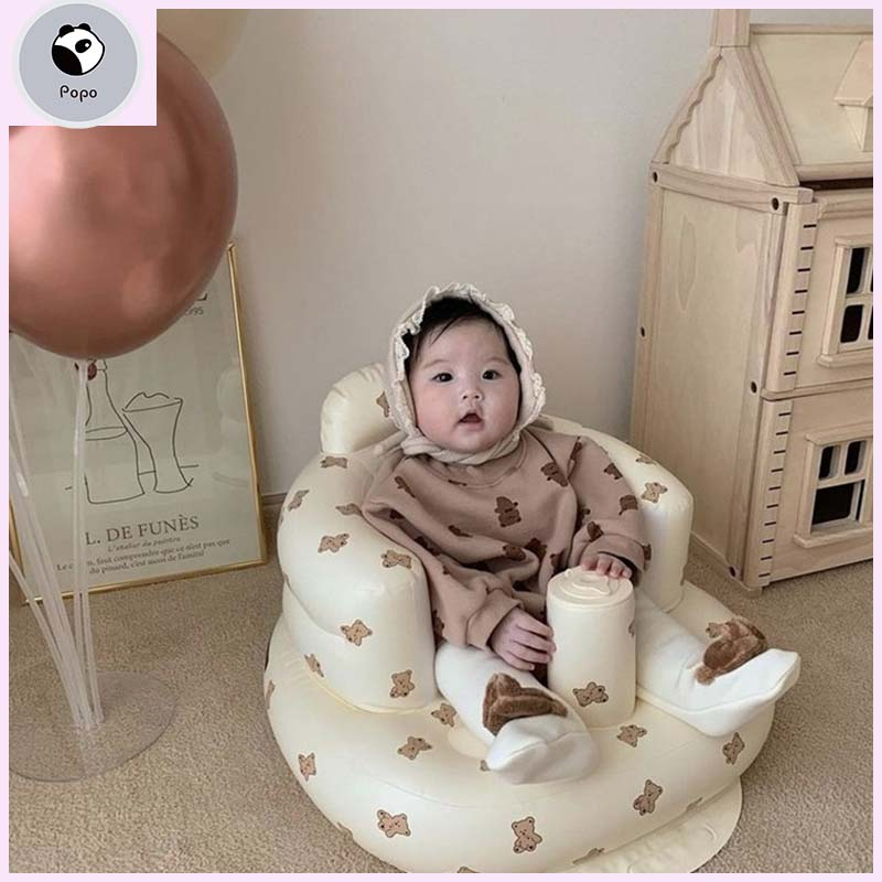 Kursi Pompa Bayi Belajar Duduk Sofa Tiup Lipat Pompa Gratis Kursi Makan Bayi Kursi Duduk Bayi