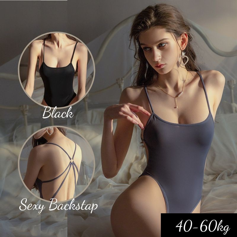 Lingerie Sexy hot Cosplay OpenTanpa Lengan V Neck Jumpsuit Open Crotch Lingerie Teddies A551-1