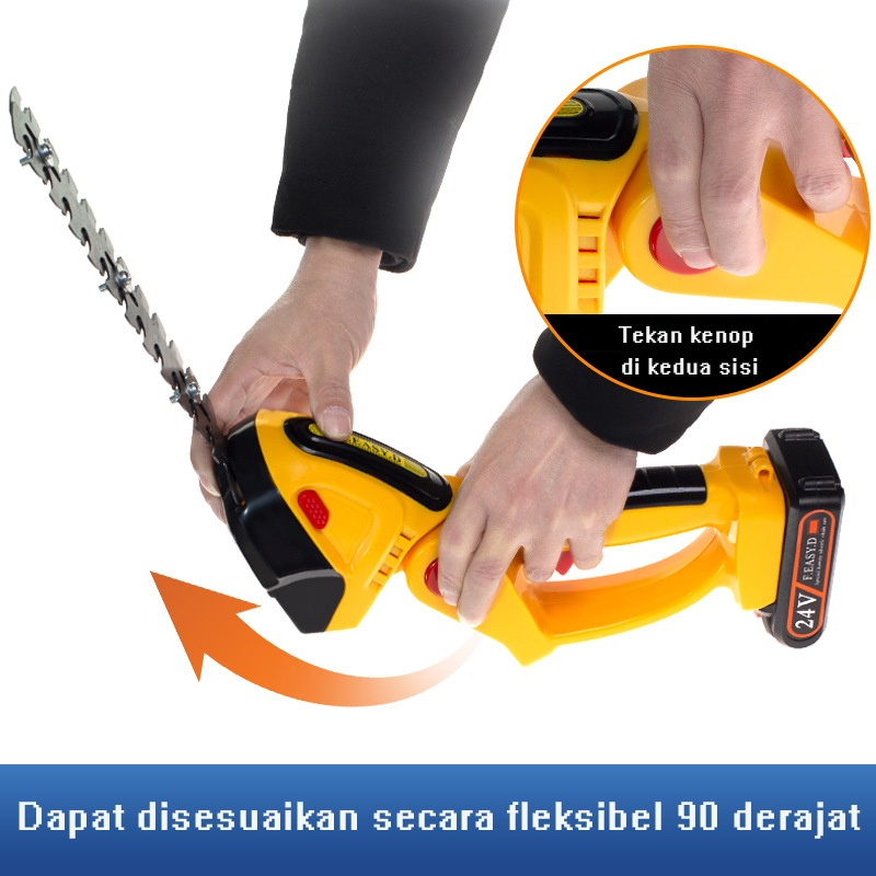 Cordless Garden Shear Set 2in1 Cordless Hegdetrimmer Portable Genggam Lithium 24 Volt Potong Pagar Tanaman