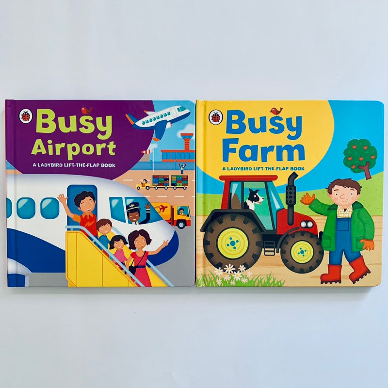 [ SALE ] Busy Farm - Busy Airport A Ladybird Lift the Flap Book Buku Cerita Anak Interaktif Belajar 