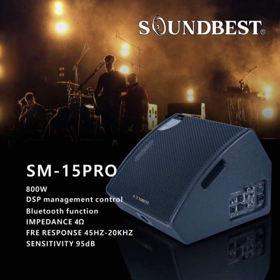 Speaker Monitor Aktif Soundbest SM 15 PRO Original 15 inch Active SM15