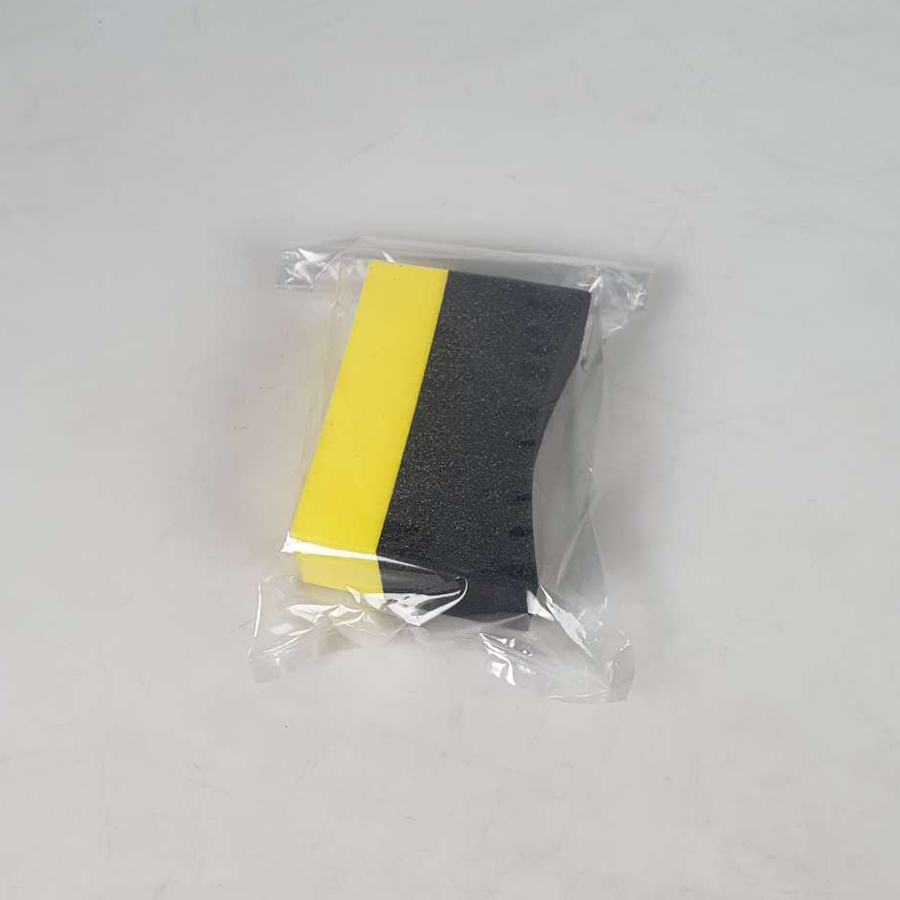 Spons Aplikator Cleaning Sponge Tire Wax Polishing Car - F-95 - Black/Yellow