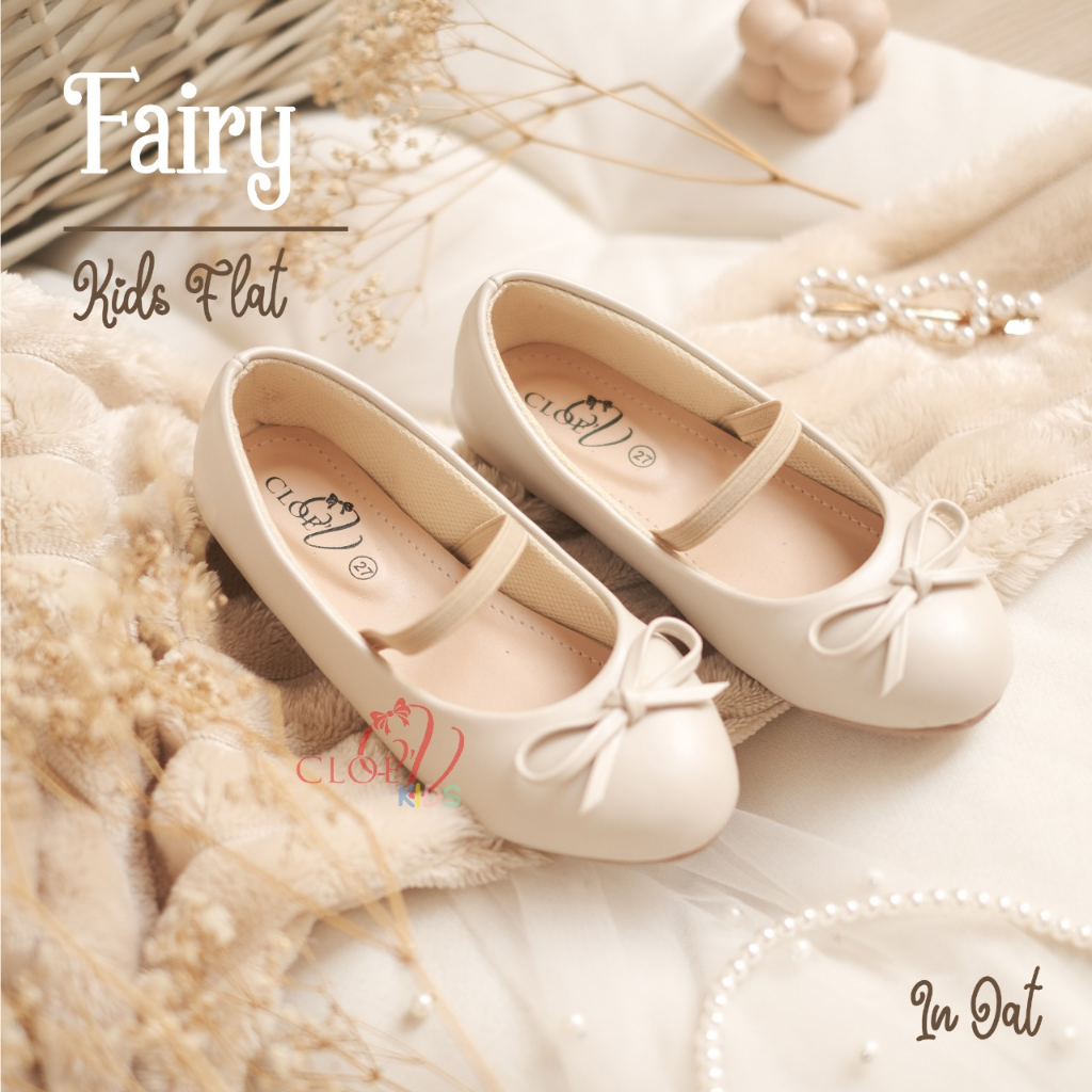 CLOEVKIDS - READY STOCK Fairy Size 30-35 Flat shoes sepatu pesta anak perempuan