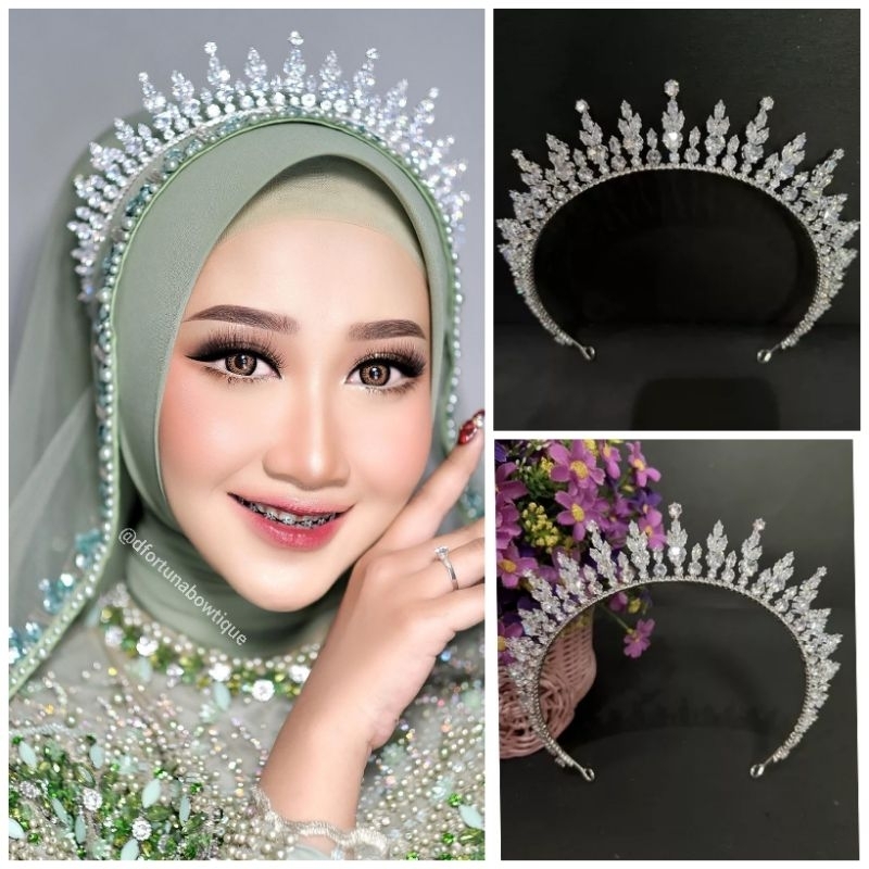 Mahkota Zircon Pengantin sampai telinga Chrysler