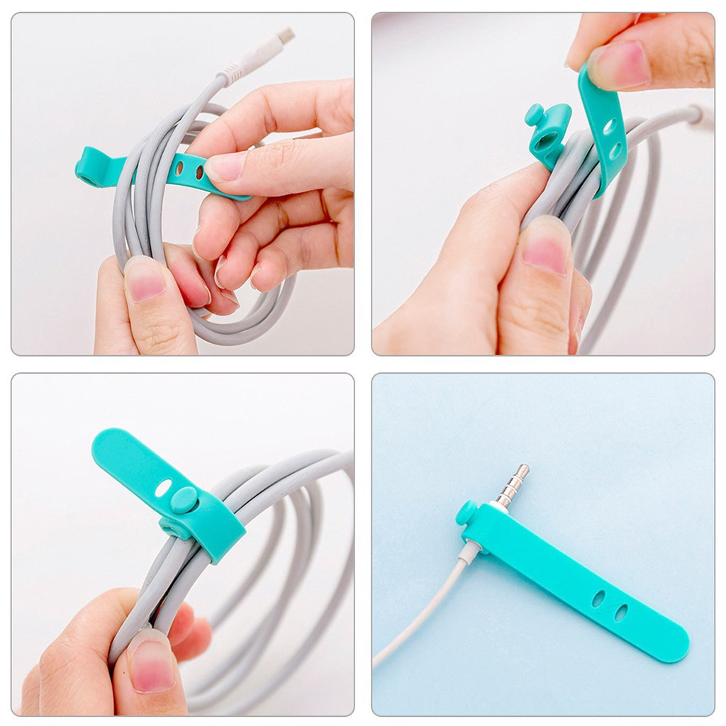 Pengikat Kabel Penggulung Kabel Perapih Penjepit Penahan Kabel Cord Holder Cable Organizer Management Clip Ties TANAYAACC