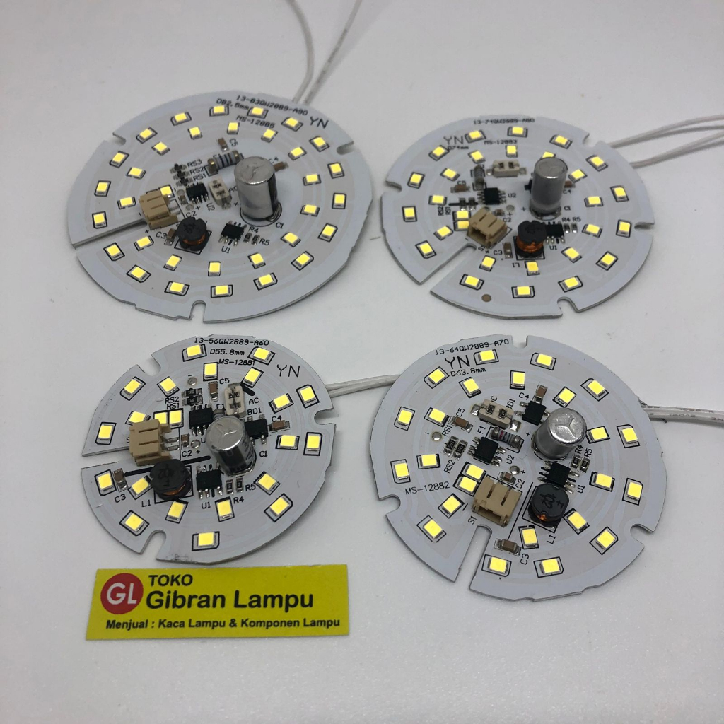 PCB AC Emergency Kode YN Hitam - Mata Lampu LED AC 220 Volt All Varian Watt