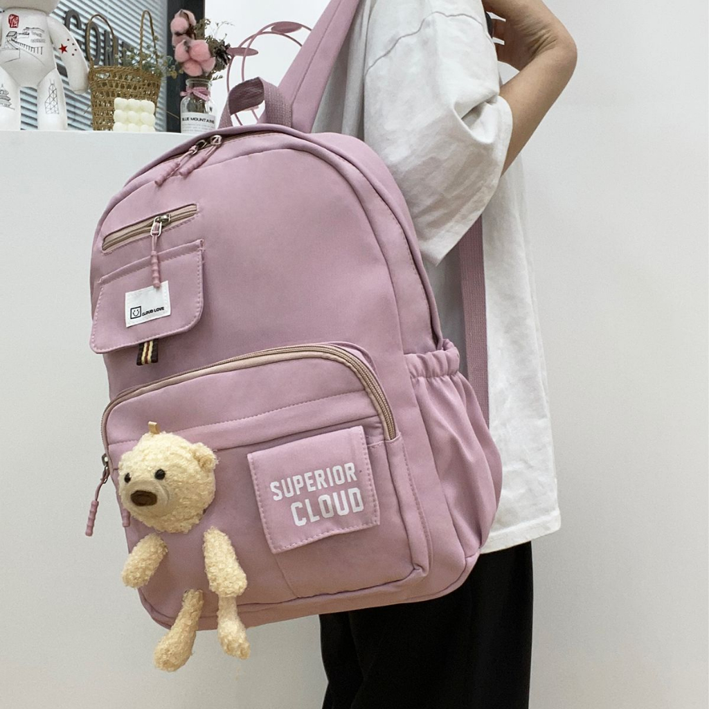 Tas Ransel Sekolah CLOUDS' LOVE 339 Backpack Remaja Muat Laptop 16inch Bahan Anti Air WATCHKITE WKOS