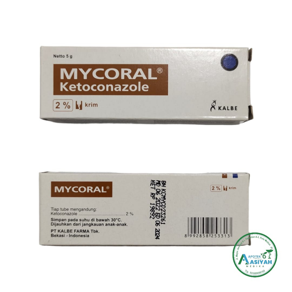 Mycoral Cream 5 gram 2% Obat Salep Jamur Micoral Mikoral Mykoral Krim Obat Gatal Jamur