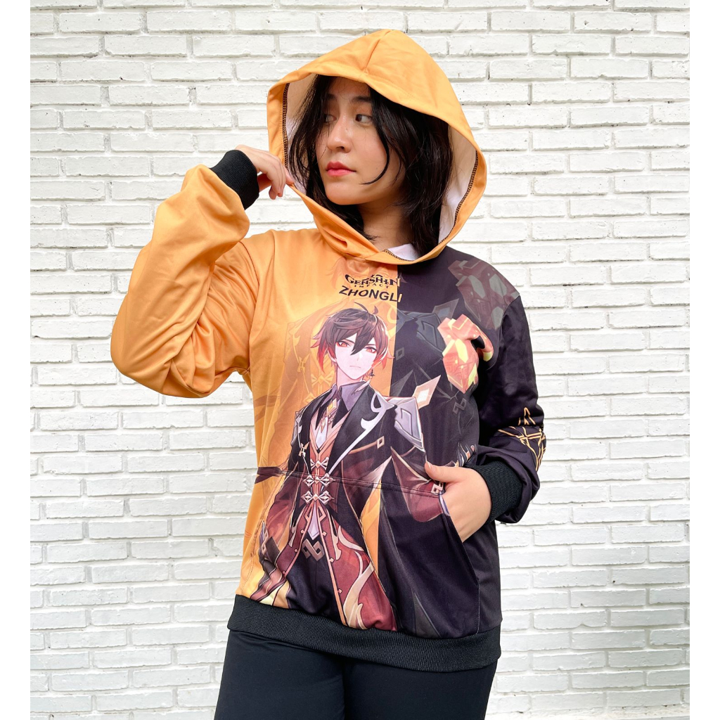 Hoodie Zhongli Genshin Impact Anime Manga Fullprint Adidas Poly