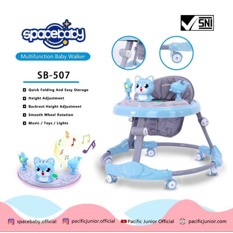 READY STOK BISA COD BABYWALKER SB-507 ADA MUSIK/MAINAN