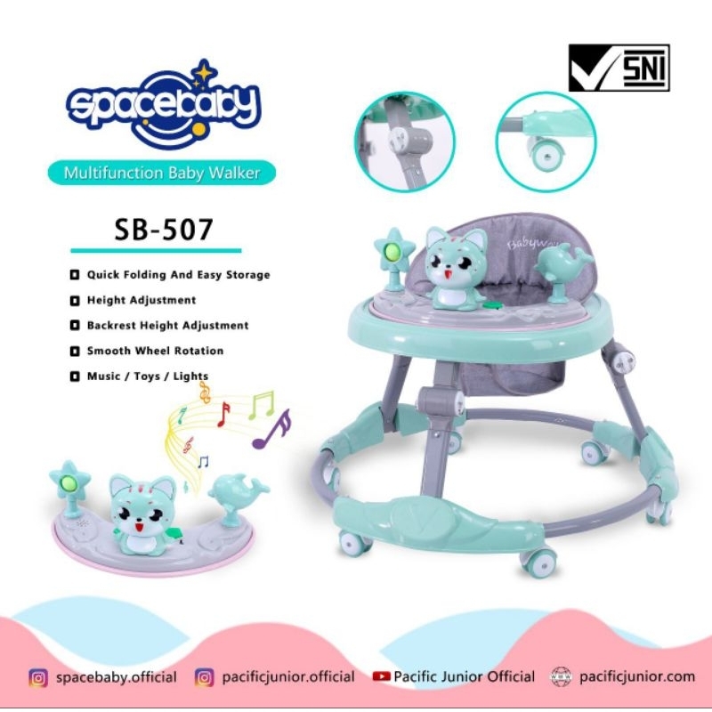 READY STOK BISA COD BABYWALKER SB-507 ADA MUSIK/MAINAN