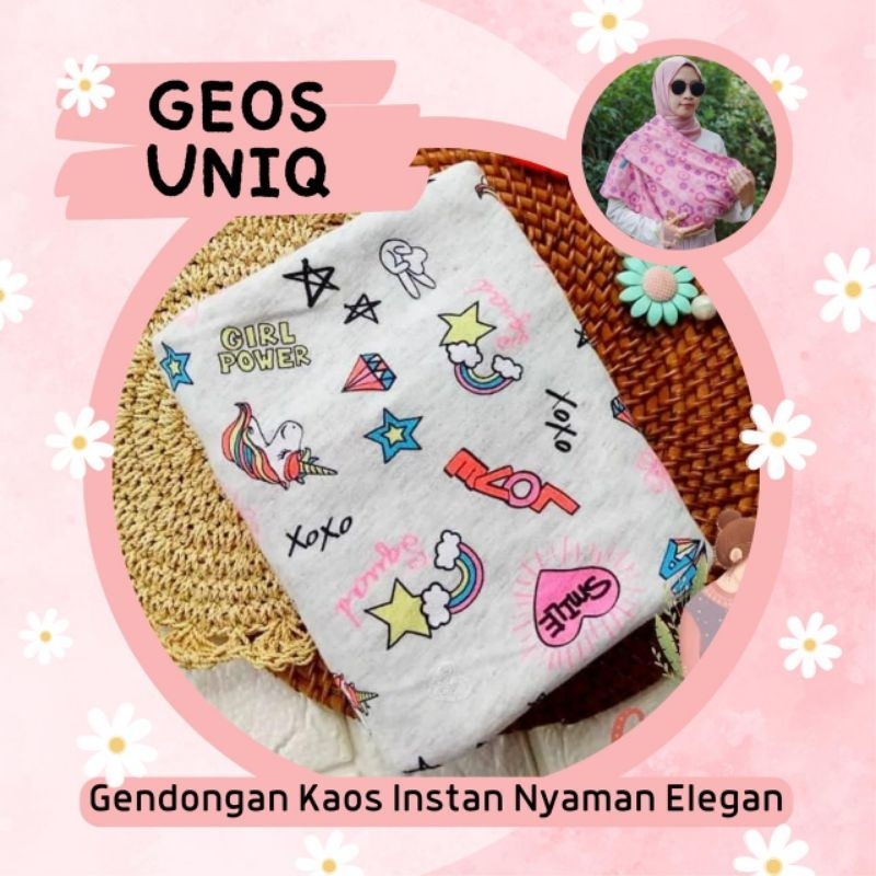 GEOS UNIQ - GENDONGAN BAYI / GENDONGAN KAOS / GENDONGAN / GEOS MOTIF POWER GIRL