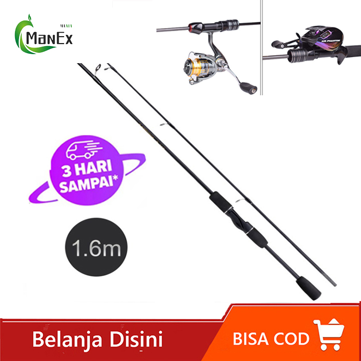 Manex Joran Murah Cuci Gudang Carbon Sutet Joran Pancing Carbon Asli Kuat 30kg Full Set Joran Sutet 