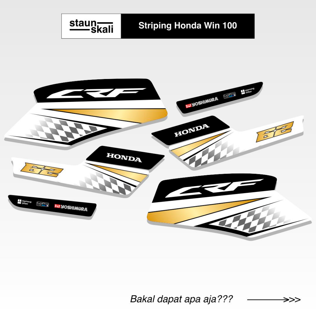 Striping Honda Win 100 Variasi (9) Original Ori Jepang Dinas Japan Custom TS Semi Trail Trill Desain