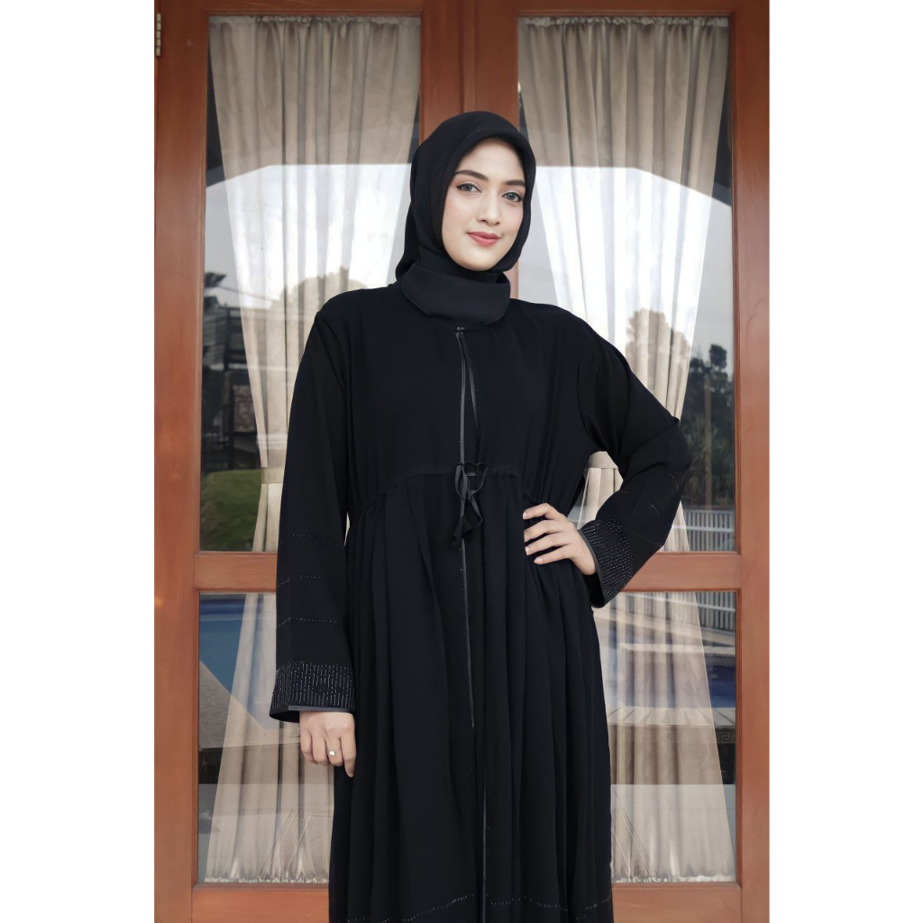 Abaya Gamis Hitam Turkey - Motif Haura