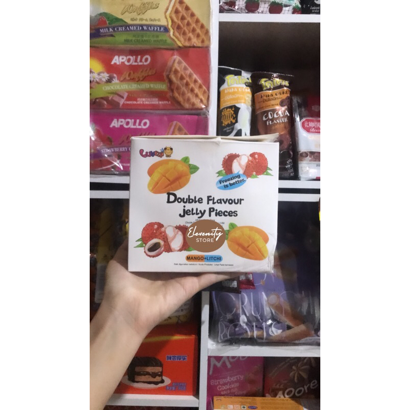 Luvmi Double Flavour Jelly Pieces Strawberry Grape Mango Lychee ECER
