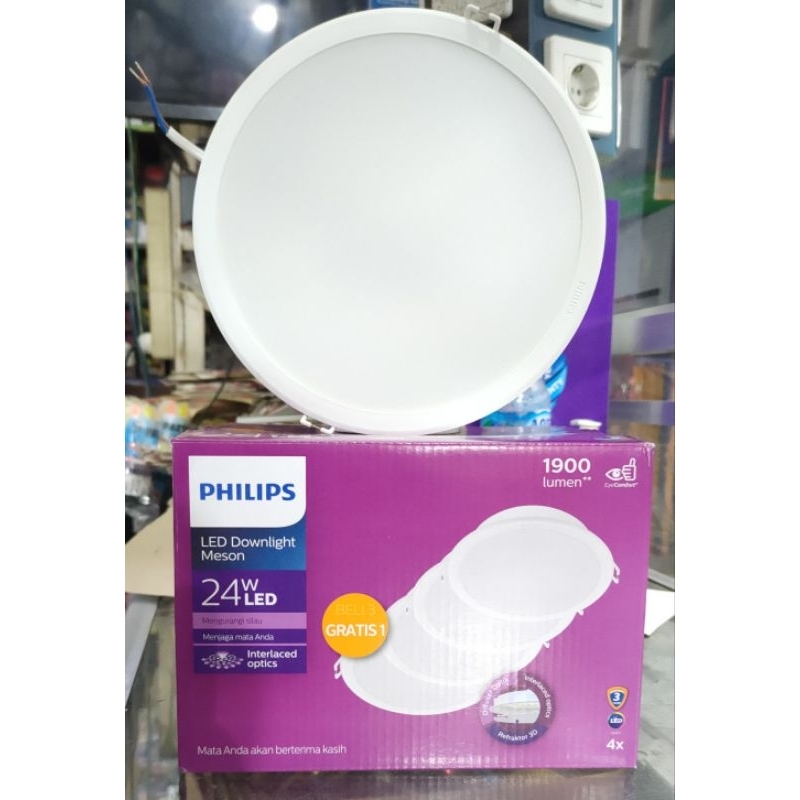 DOWNLIGHT LED PHILIPS 24 WATT MESON PAKET 3 GRATIS 1