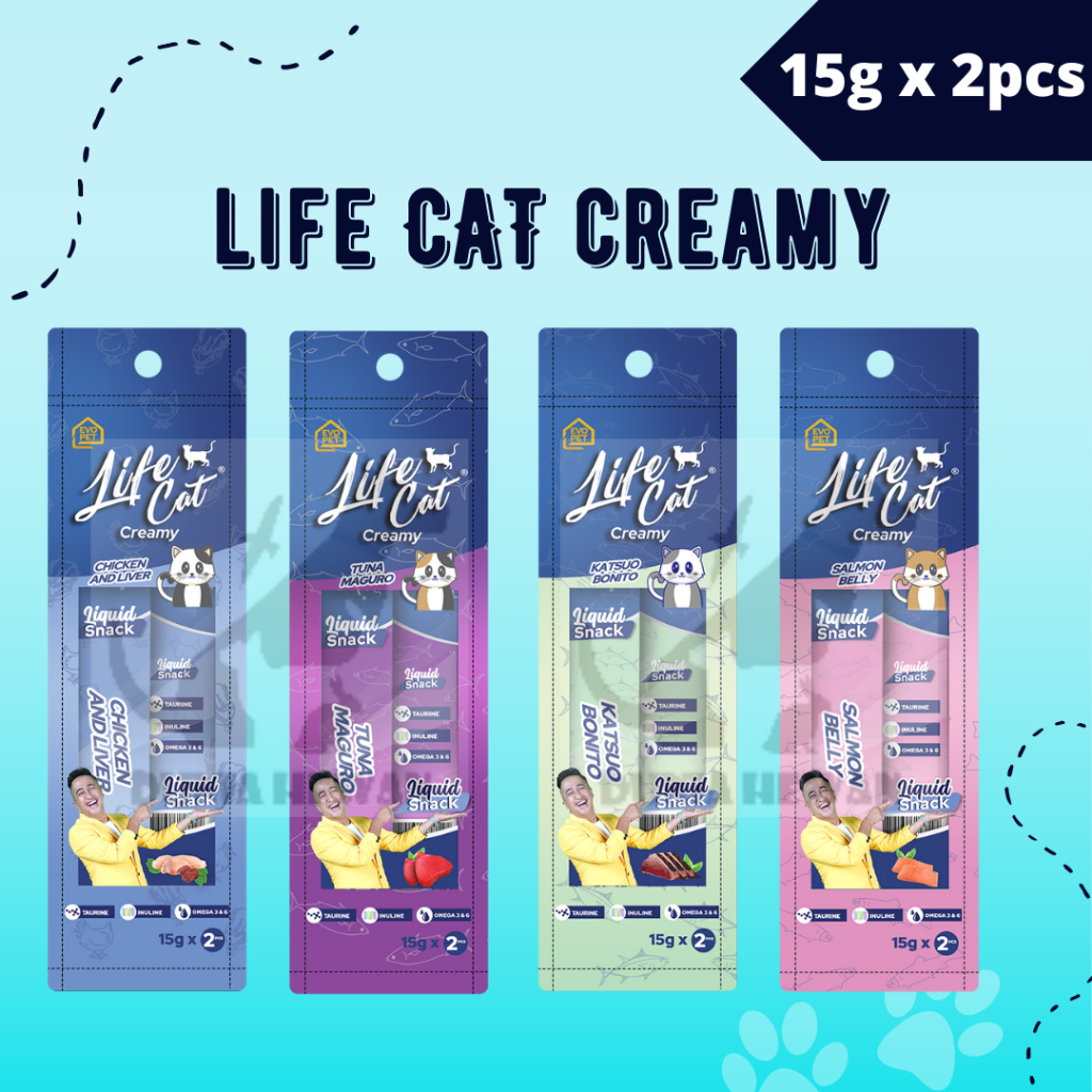 Snak/Treat/Cemilan Kucing (Cat) Life Cat Creamy 2x15gr 2x15g