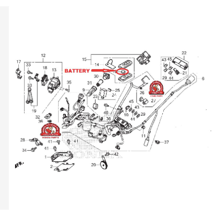 BATTERY BATERAI BATRAI BATRE REMOTE REMOT ADV PCX VARIO 150 160 FORZA SH150I XMAX AEROX LEXI ASLI ORI ORIGINAL AHM