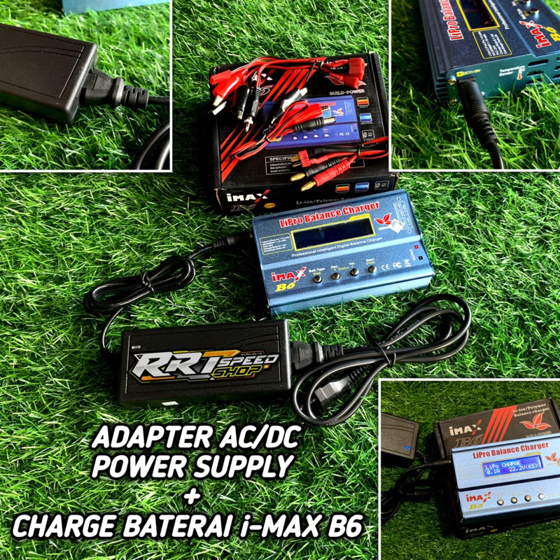 CAS BATRE CHARGER SETT LENGKAP ADAPTOR BATTERY CIKAL POWER IMAX B6 &amp; B6AC